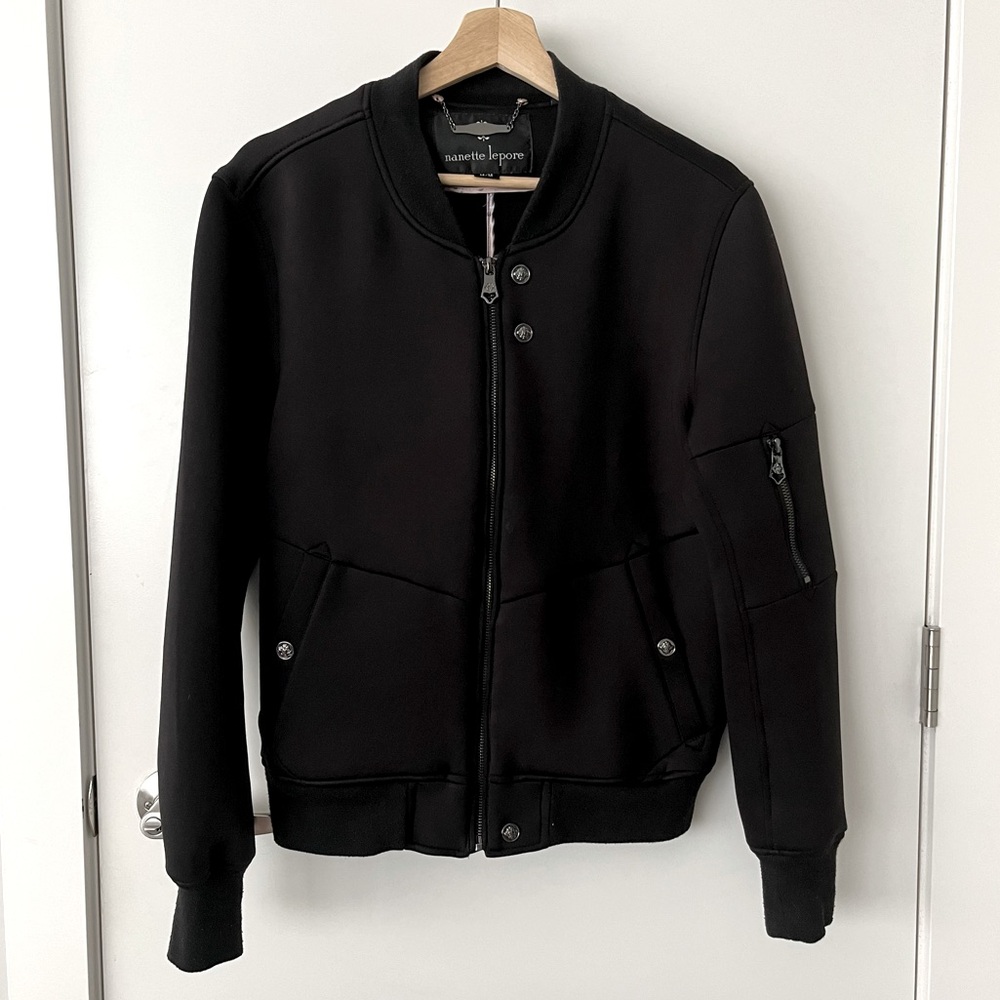 Nanette Lepore Scuba Bomber Jacket - Size M